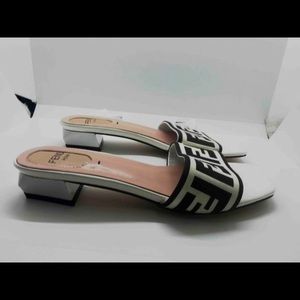 Fendi logo print mule slide Sandals